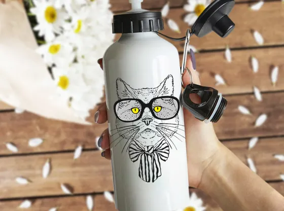 Фляжка «Деловой кот»
